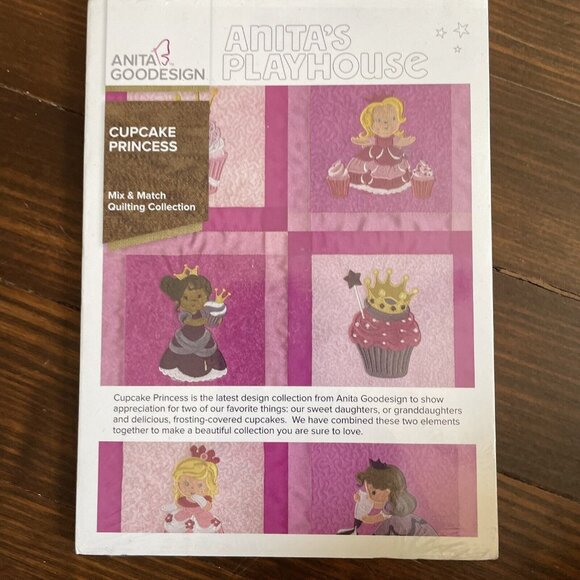 New Cupcake Princess Quilting Collection Goodesign CD Machine Embroidery Designs - Picture 1 of 3